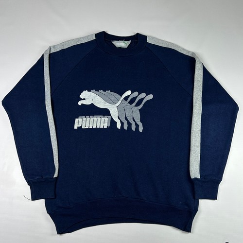 Vintage puma navy crewneck - vintage,